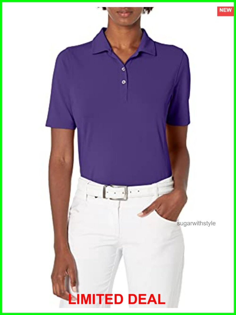 Eco Pique Recycled Polo Shirt Short Sleeve Moisture Wicking Golf